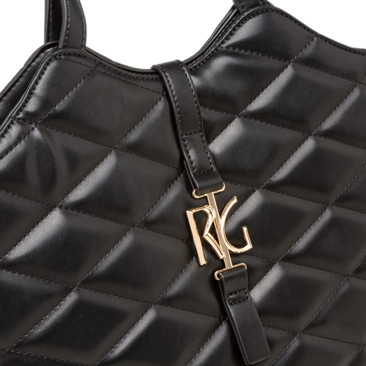 Borsa a mano nero da donna effetto trapuntato Romeo Gigli Milano - Image 4