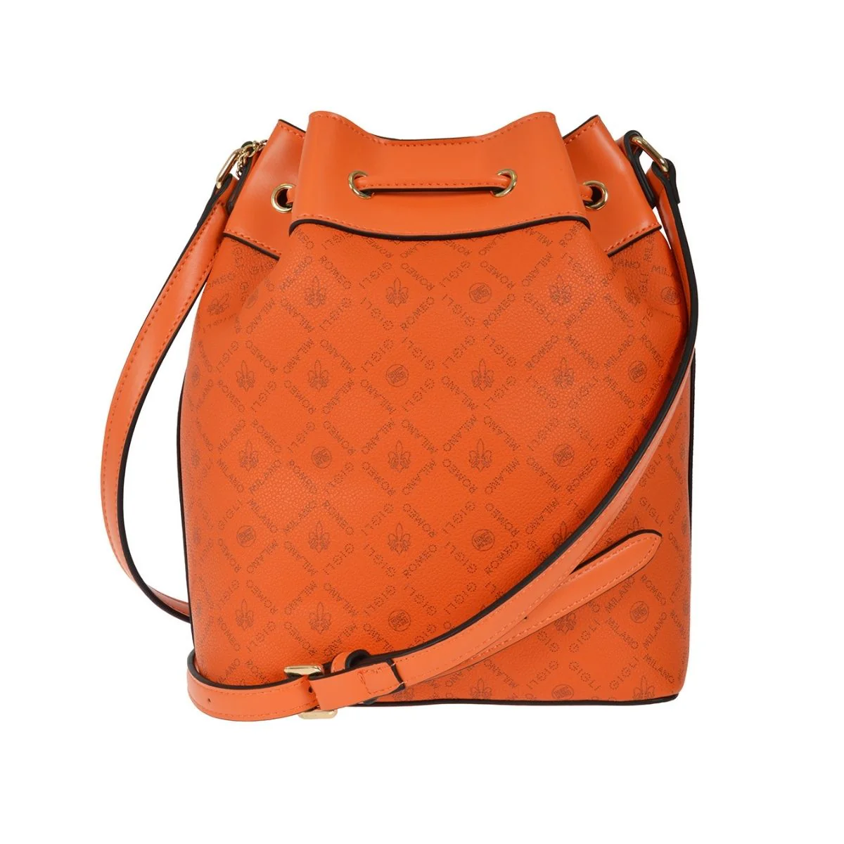 Borsa a secchiello arancione con cuore pendente Romeo Gigli Halley - Image 3