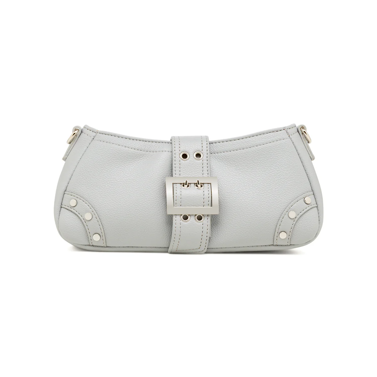 Borsa a Spalla Azzurra da Donna con Borchie e Fibbia frontale Lora Ferres - Image 2