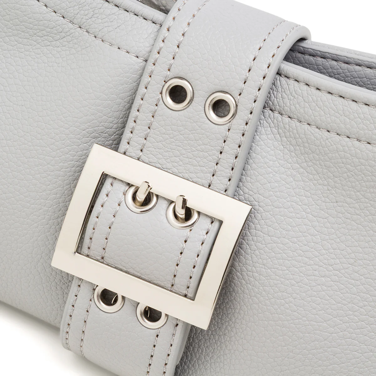 Borsa a Spalla Azzurra da Donna con Borchie e Fibbia frontale Lora Ferres - Image 5