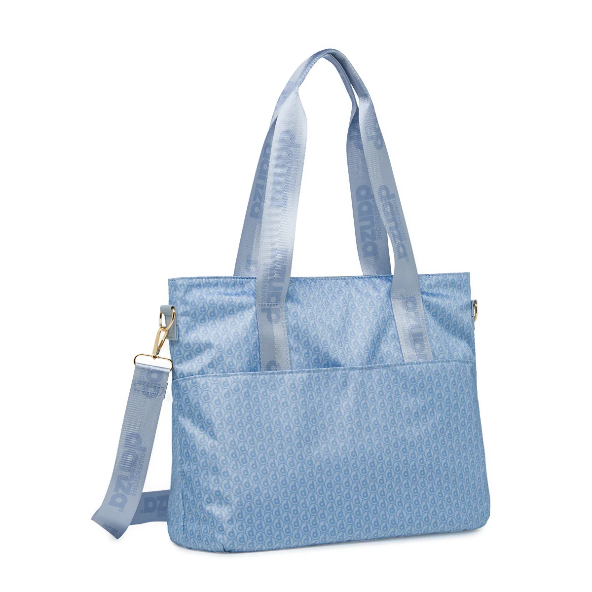 Borsa a spalla azzurra da Donna con logo all-over Dimensione Danza - Image 4