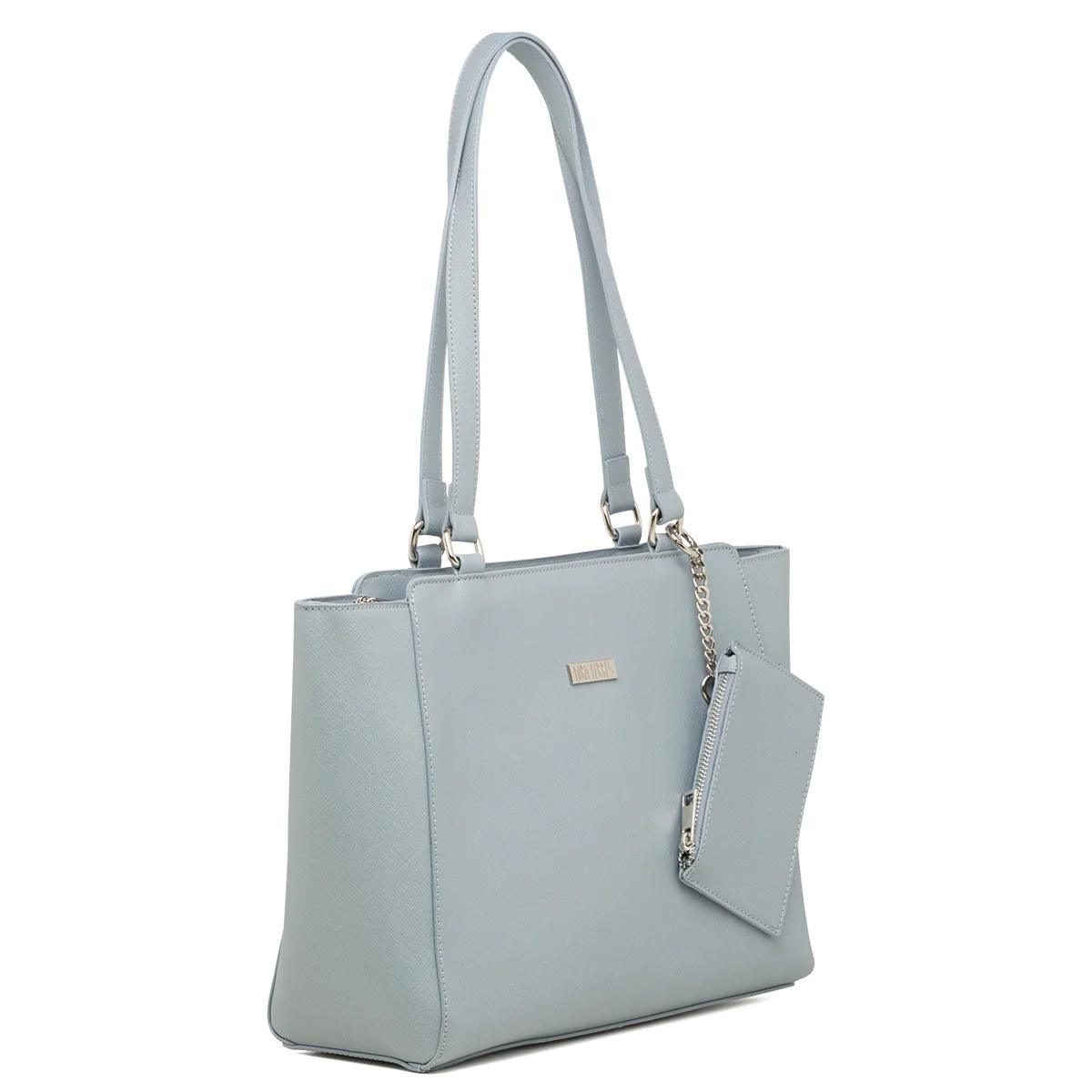 Borsa a spalla azzurra da donna con portafoglio abbinato Lora Ferres - Image 3