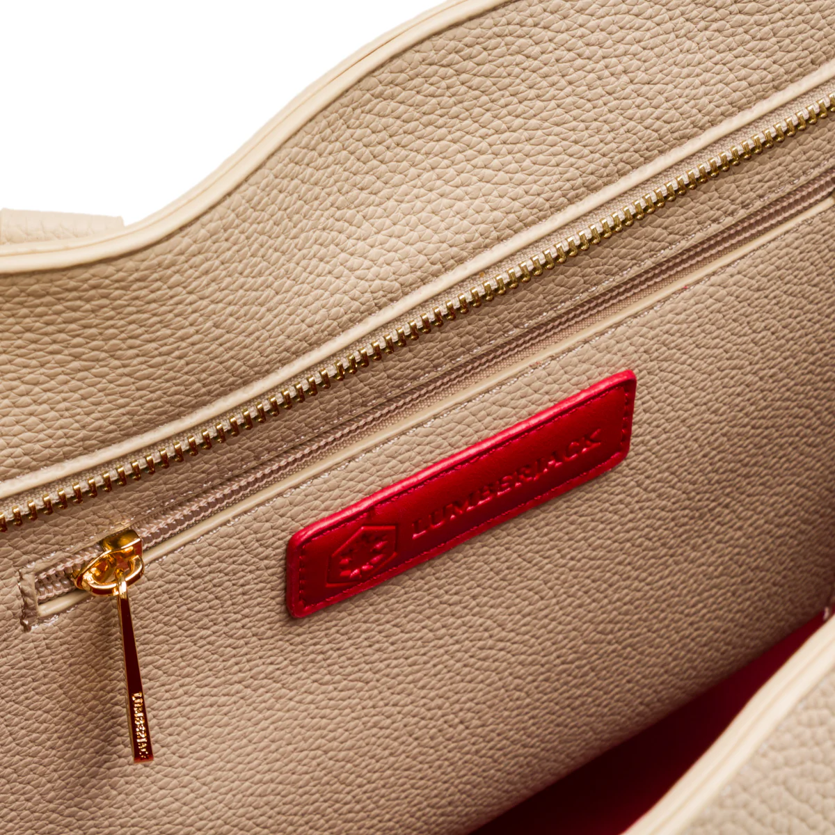 Borsa a spalla beige da Donna con ciondolo logo Lumberjack - Image 4