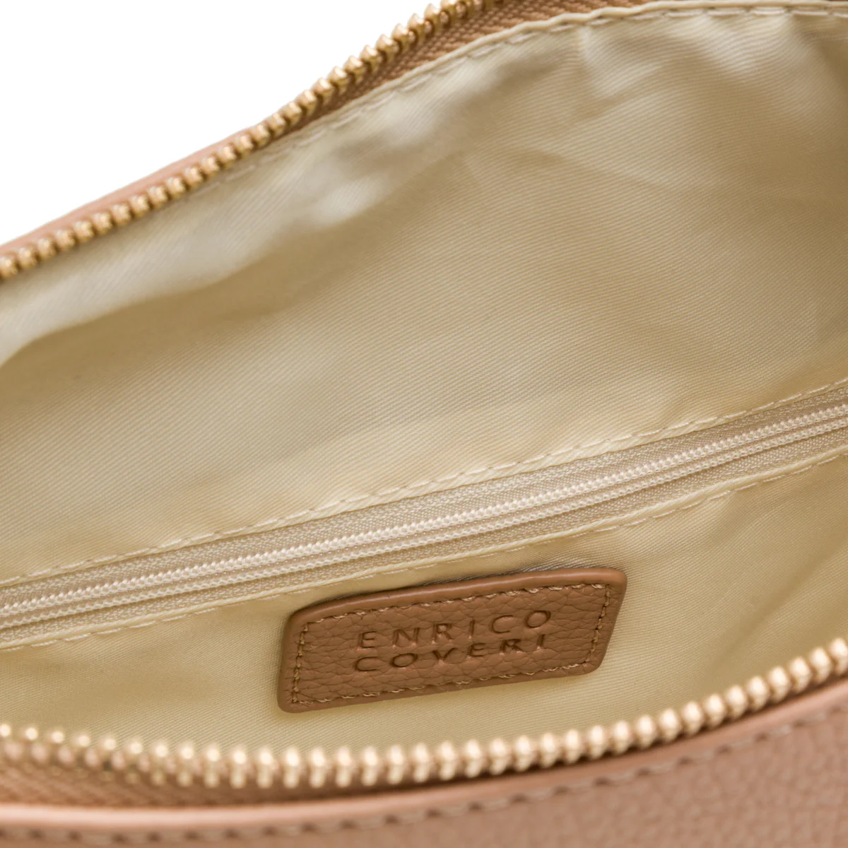 Borsa a spalla beige da Donna con logo Enrico Coveri - Image 4