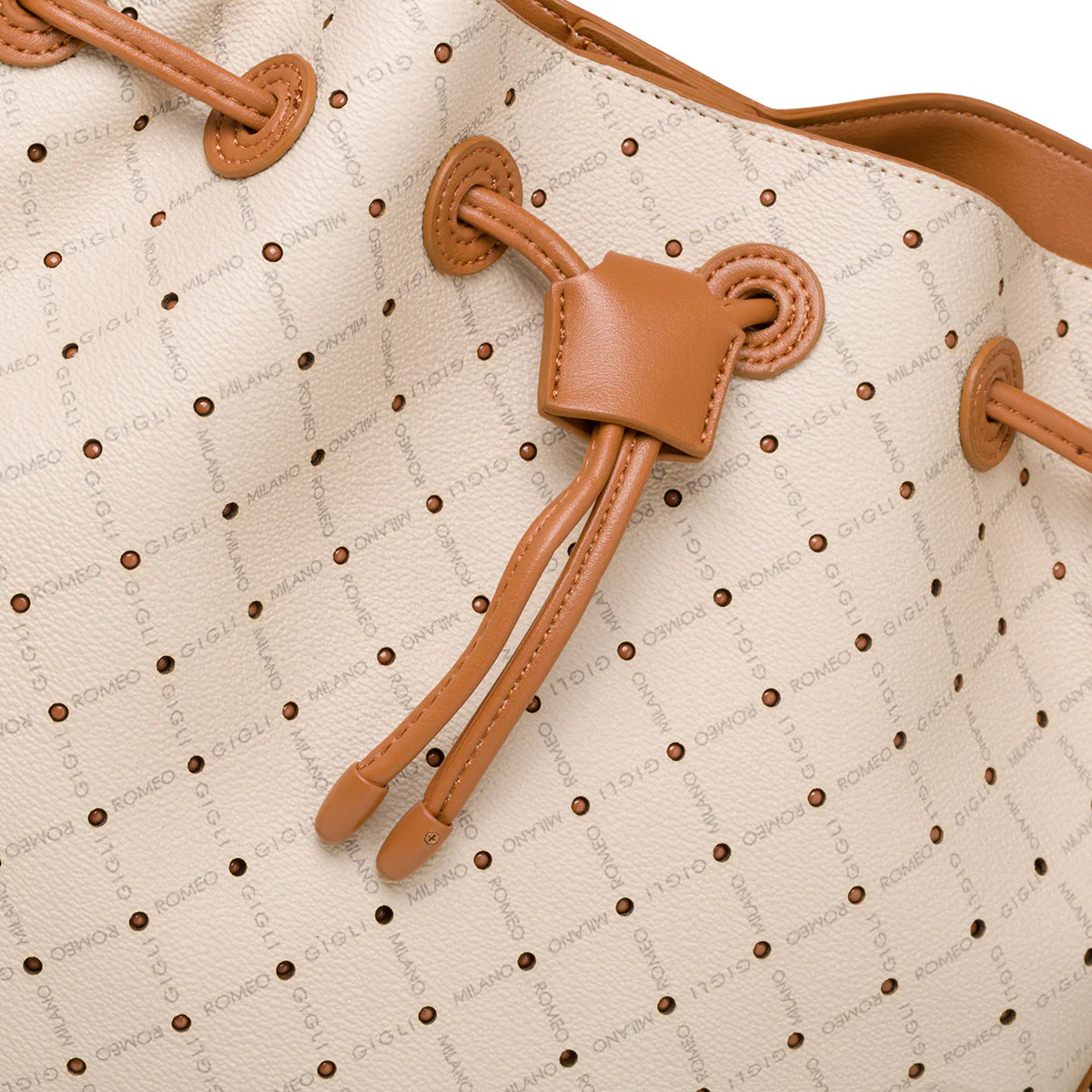 Borsa a spalla beige da donna con monogramma Romeo Gigli Milano Gama - Image 6