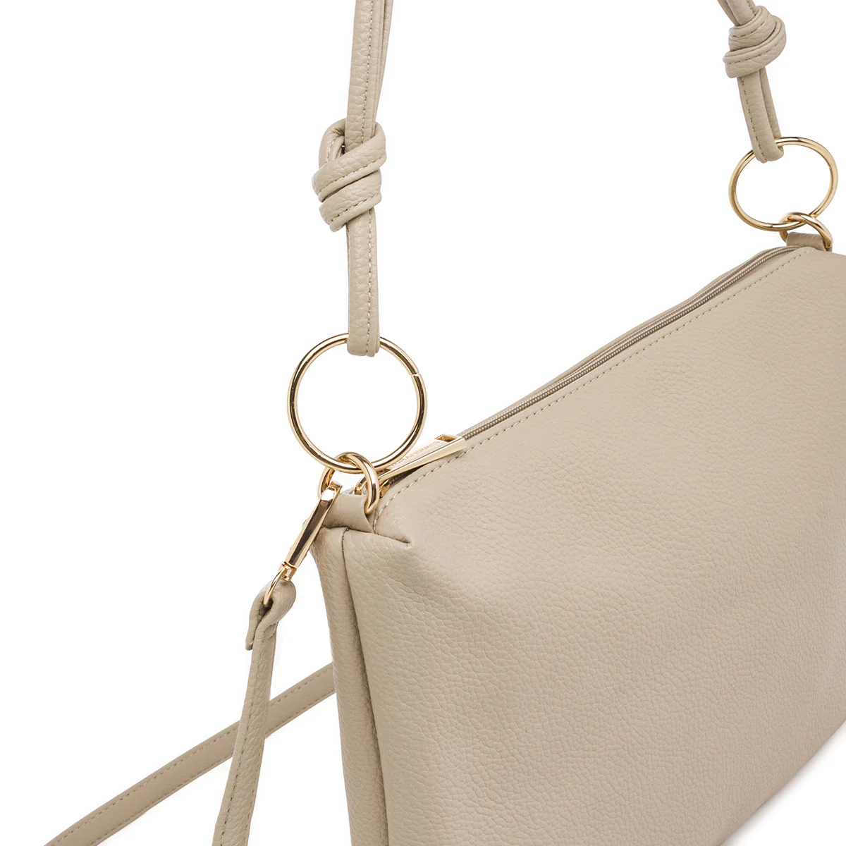 Borsa a spalla beige da Donna con rifiniture dorate Lora Ferres - Image 4