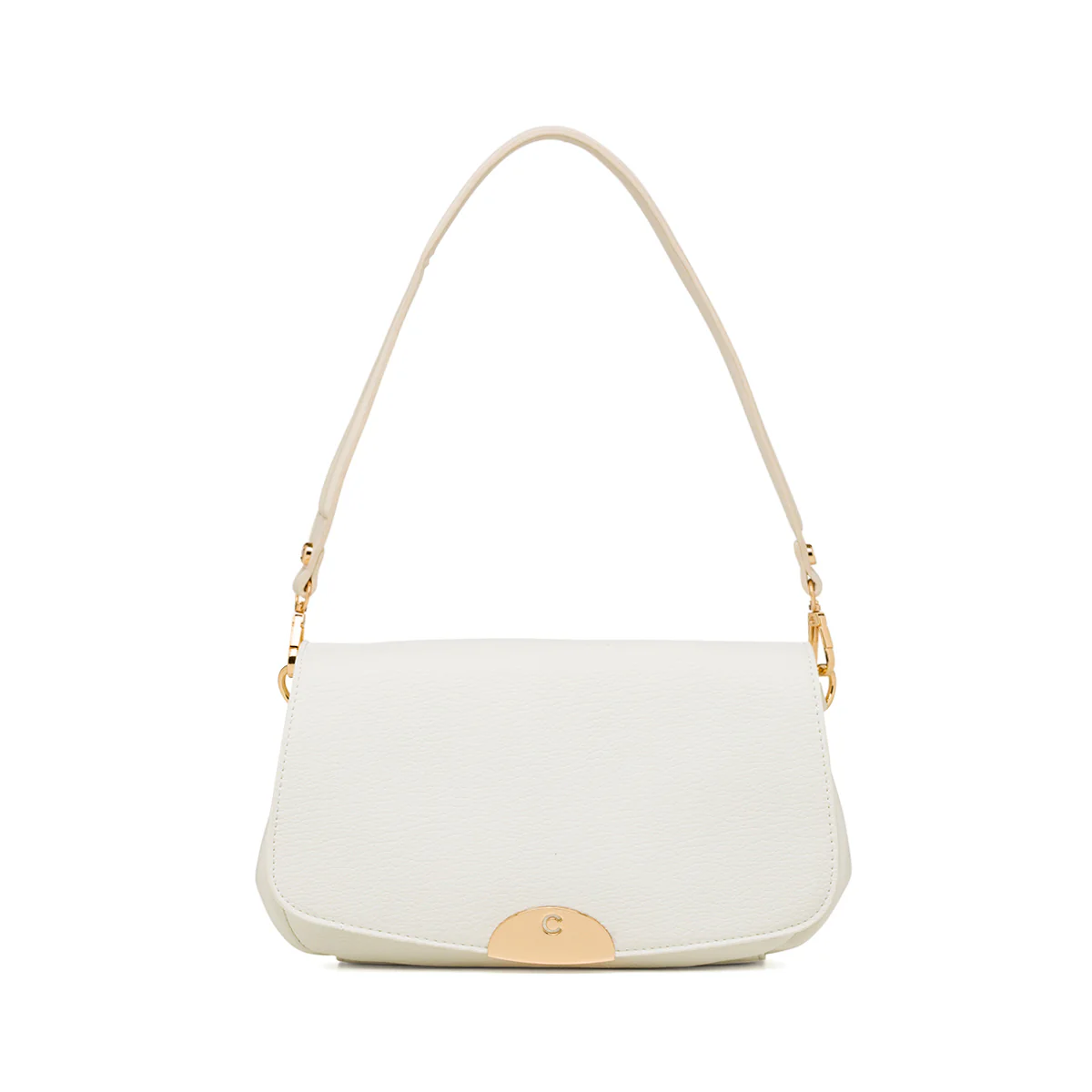 Borsa a spalla bianca Carrera Jeans con logo in metallo - Image 2
