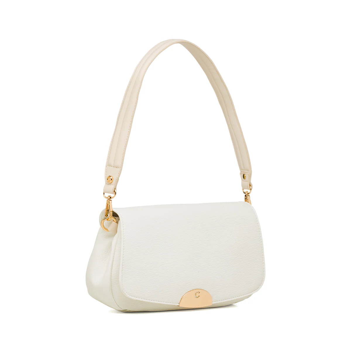 Borsa a spalla bianca Carrera Jeans con logo in metallo - Image 5