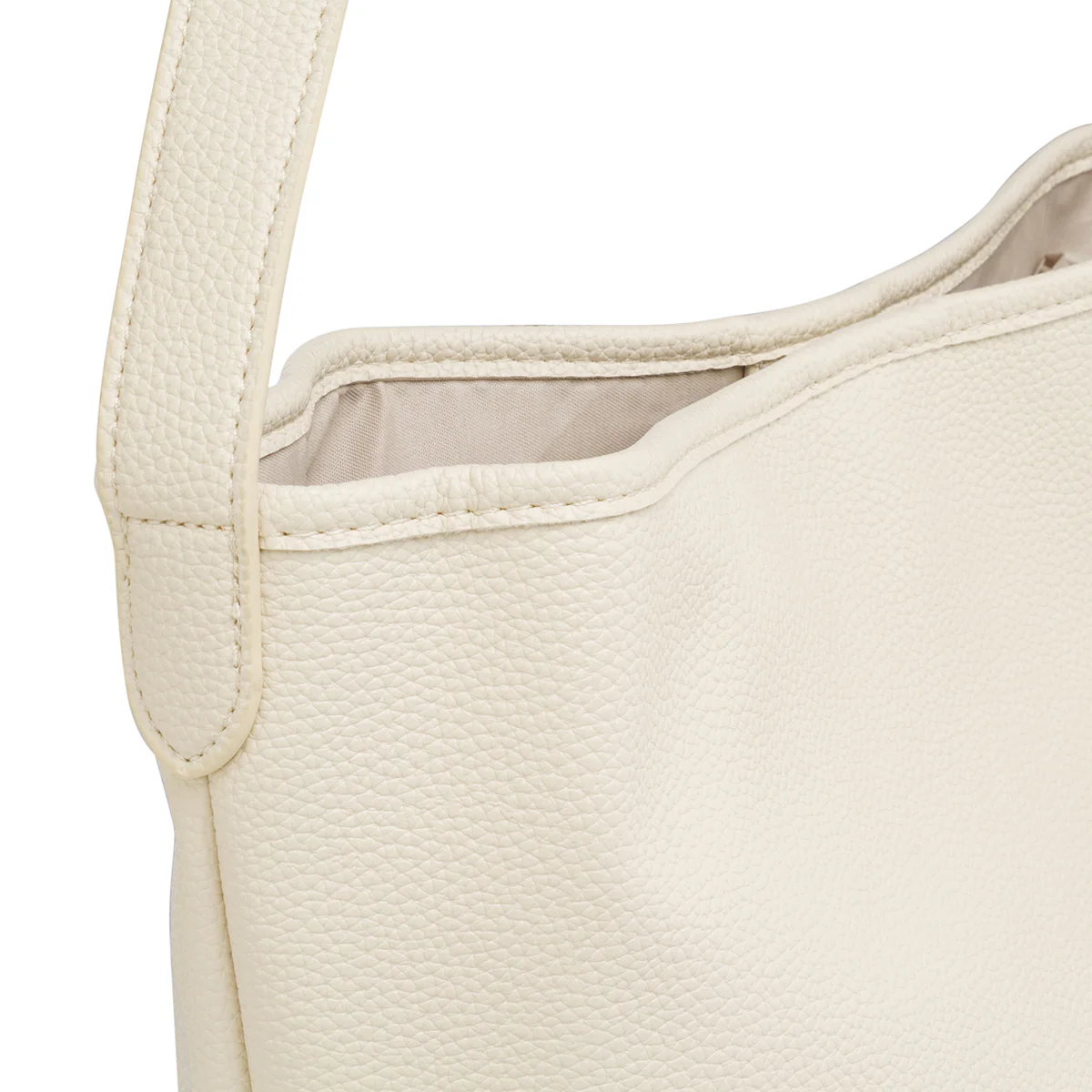Borsa a spalla bianca da Donna con bottone magnetico Lora Ferres - Image 2