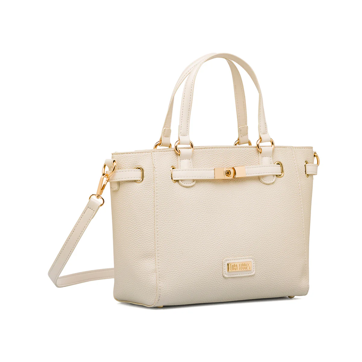 Borsa a spalla bianca da Donna con chiusura a incastro Lora Ferres - Image 4