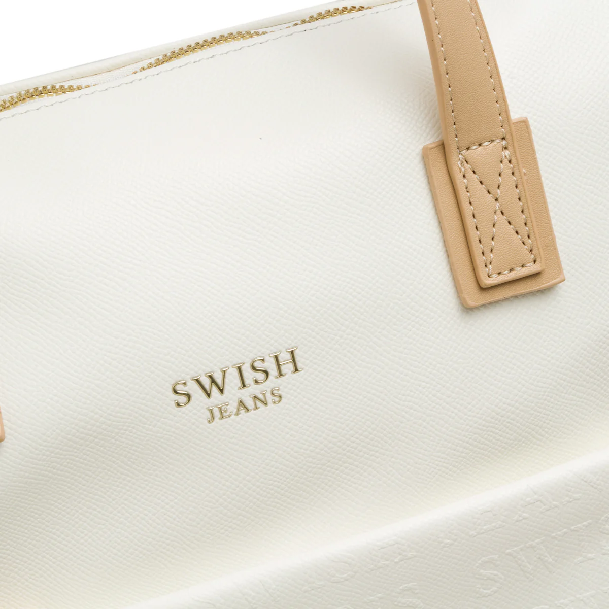 Borsa a spalla bianca da donna con logo frontale Swish Jeans Sherry - Image 3