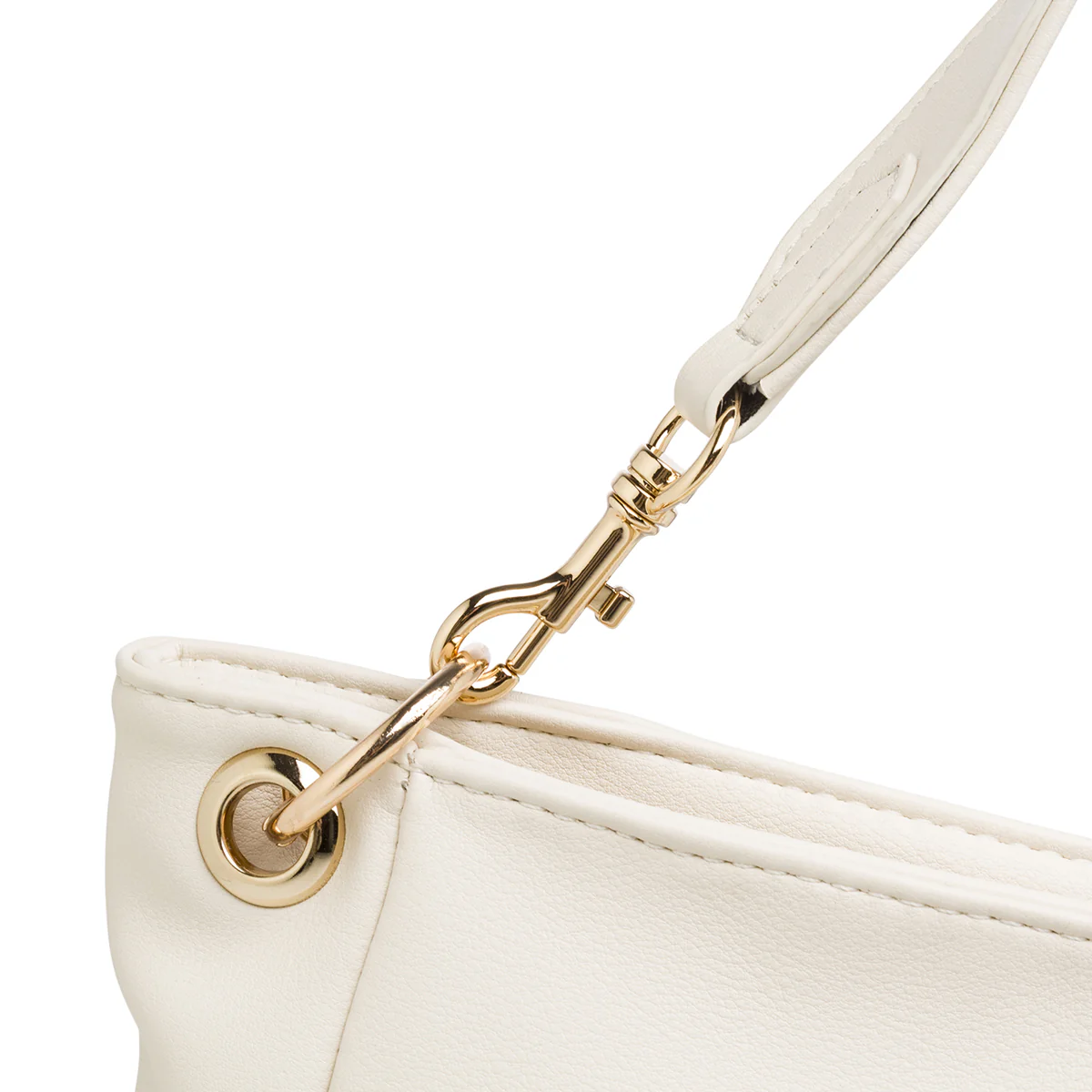 Borsa a spalla bianca da Donna con manico e dettagli oro Swish Jeans - Image 4