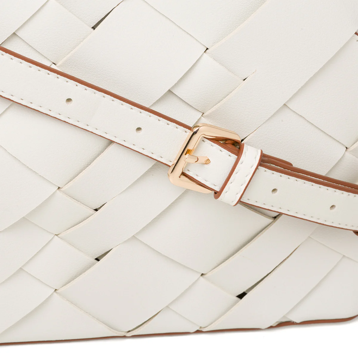 Borsa a spalla bianca off-white da donna con intrecci Romeo Gigli Milano Debra - Image 4