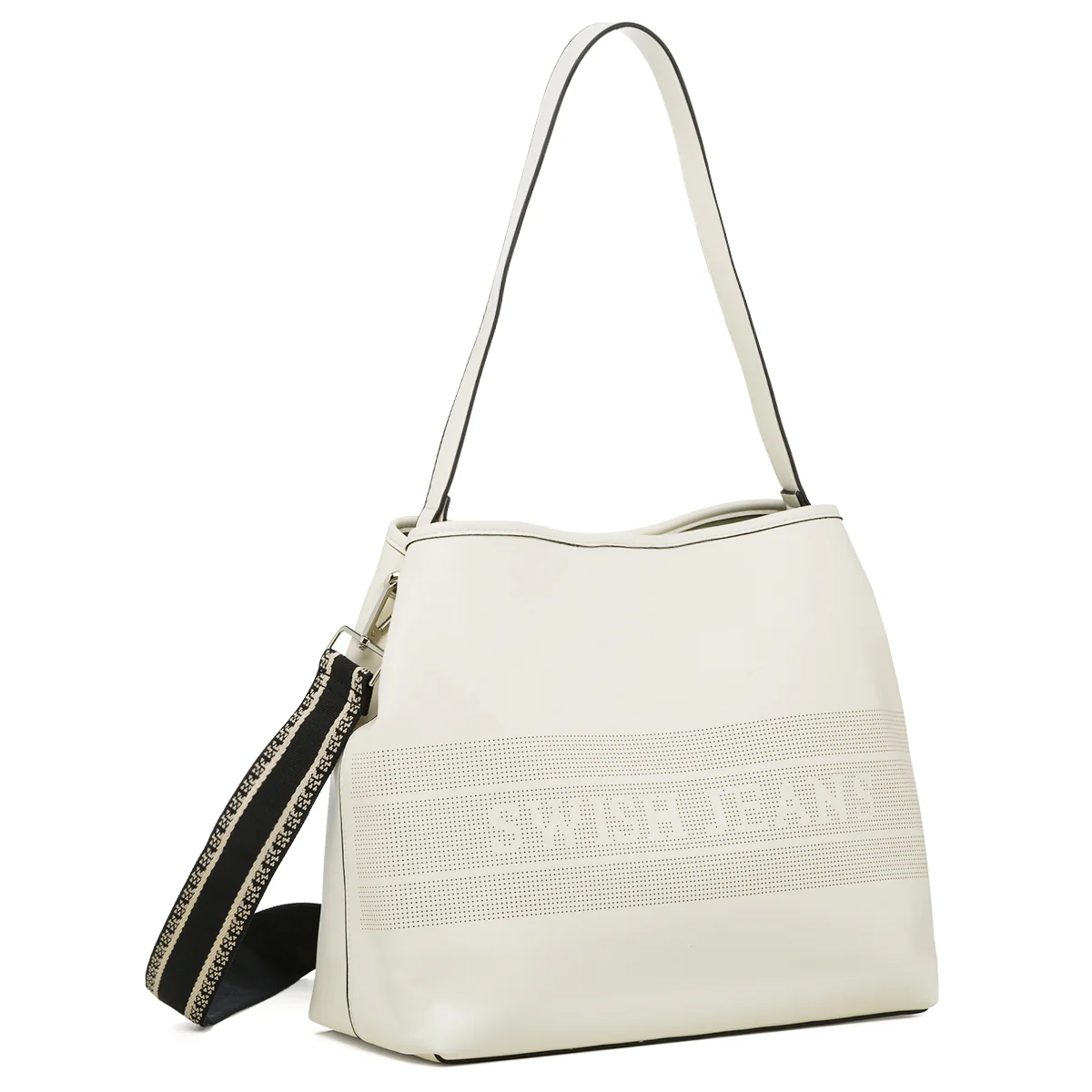 Borsa a spalla bianca off-white traforata da donna Swish Jeans Miami - Image 2