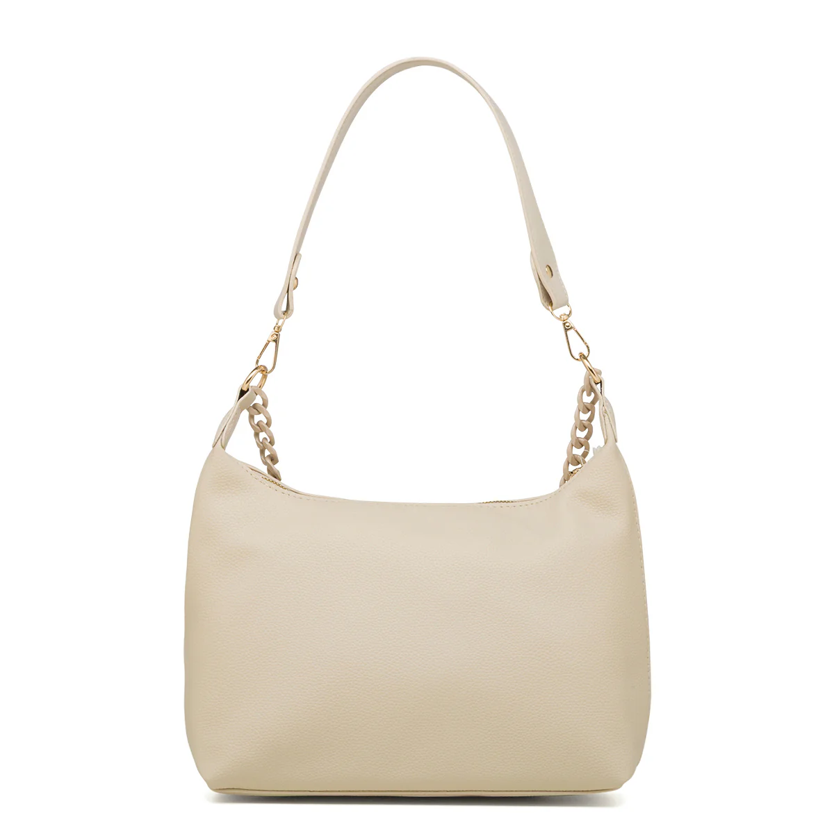 Borsa a spalla bianco off-white da Donna con catena e logo Swish Jeans - Image 3