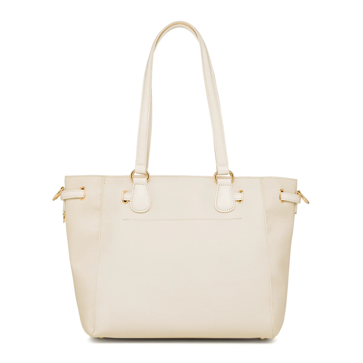 Borsa a spalla bianco off-white da Donna con rifiniture dorate Lora Ferres - Image 4