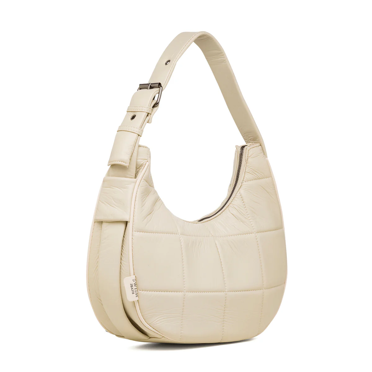 Borsa a spalla bianco off-white da donna effetto trapuntato Swish Jeans - Image 2