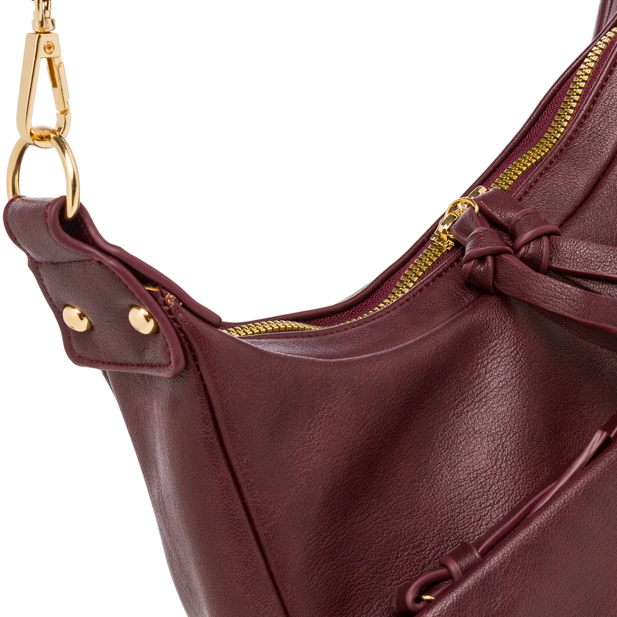 Borsa a spalla Bordeaux da Donna con tasca frontale Lora Ferres - Image 4