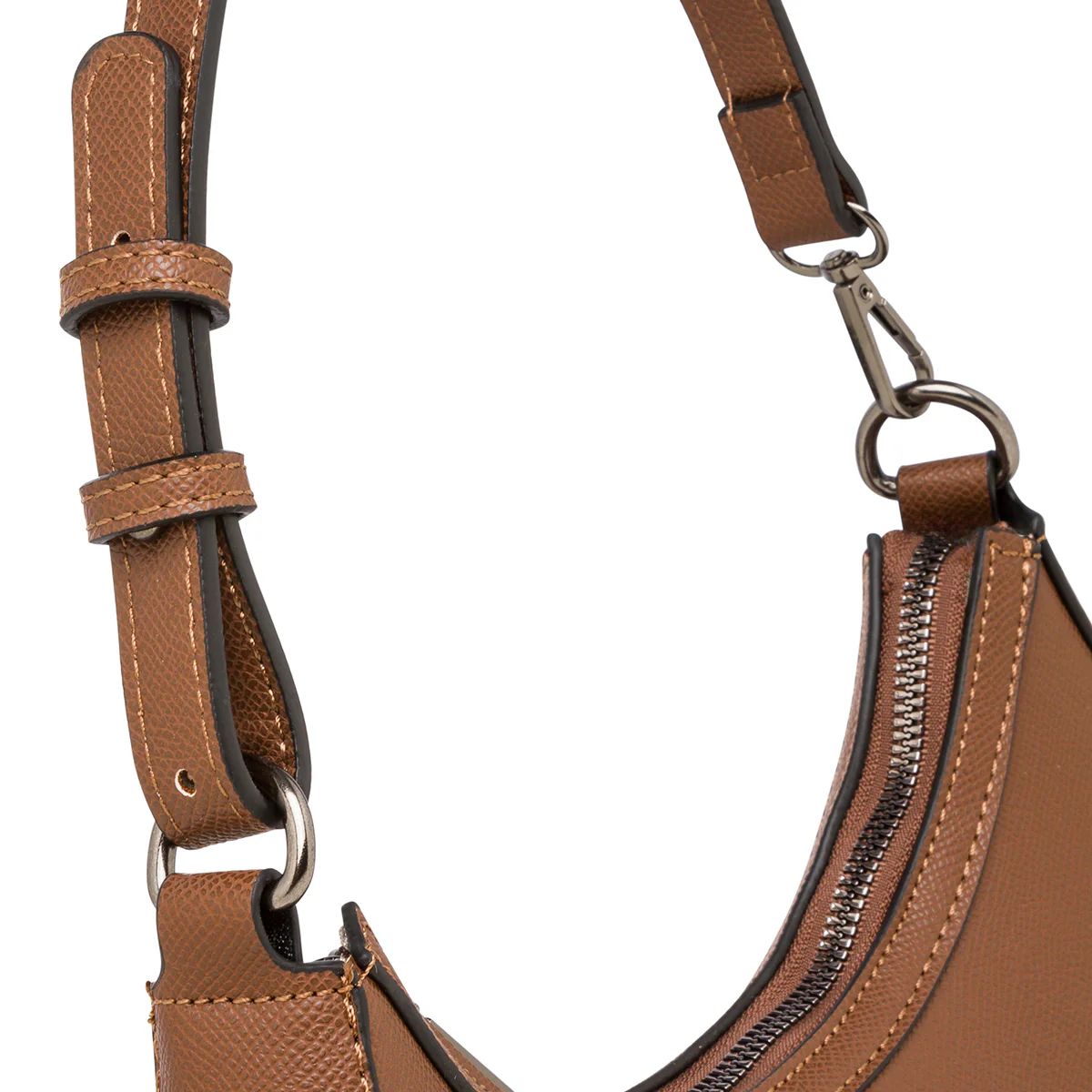 Borsa a spalla color cuoio da donna con logo Swish Jeans - Image 3