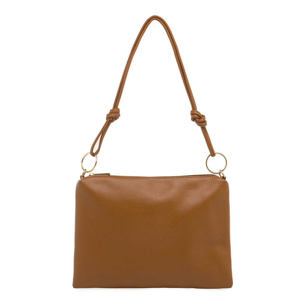 Borsa a spalla color cuoio da Donna con rifiniture dorate Lora Ferres - Image 3