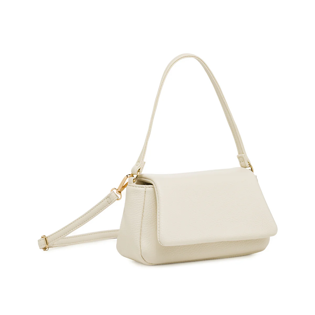 Borsa a spalla da Donna bianca con patta e tracolla Lora Ferres - Image 2