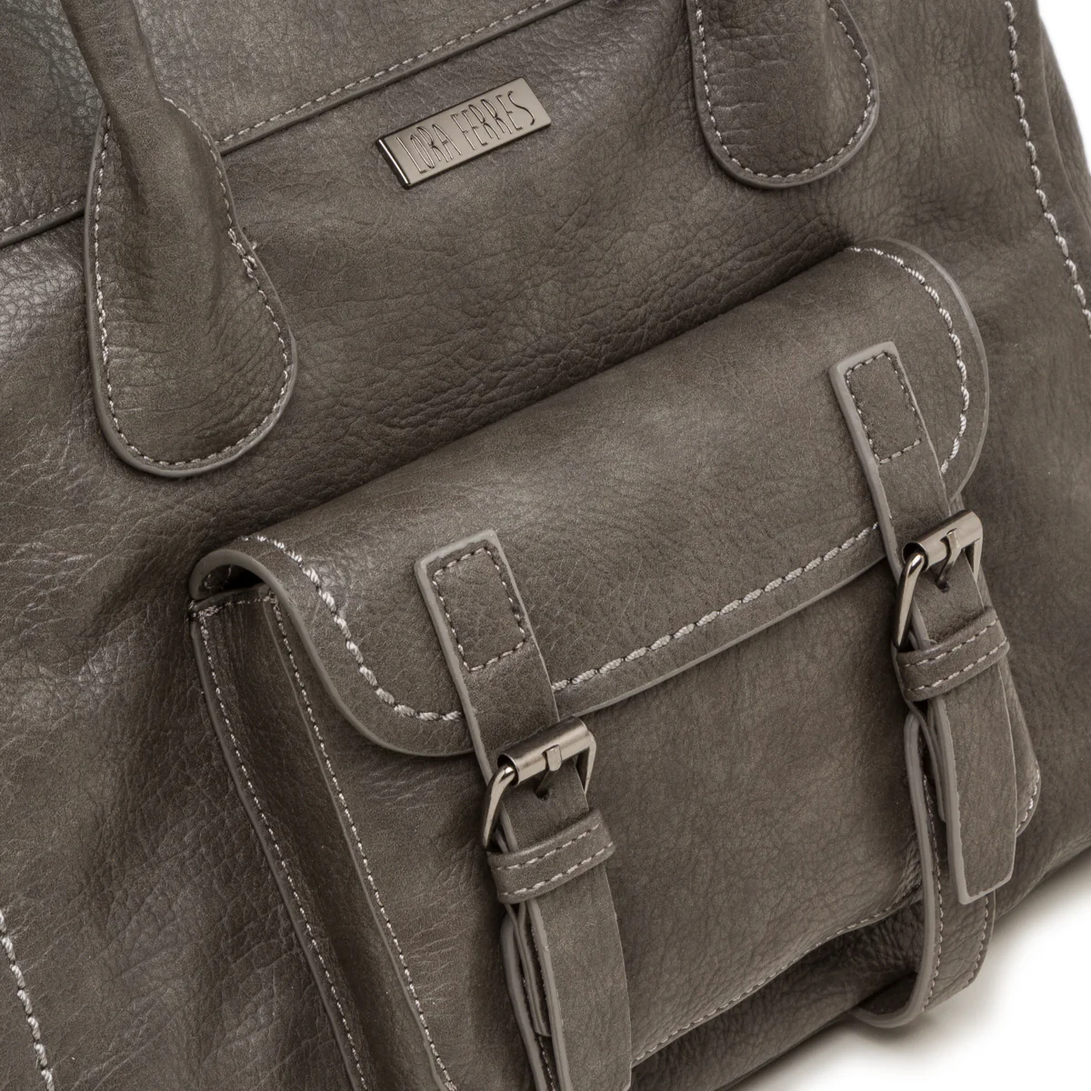 Borsa a spalla da donna grigia Lora Ferres - Image 4