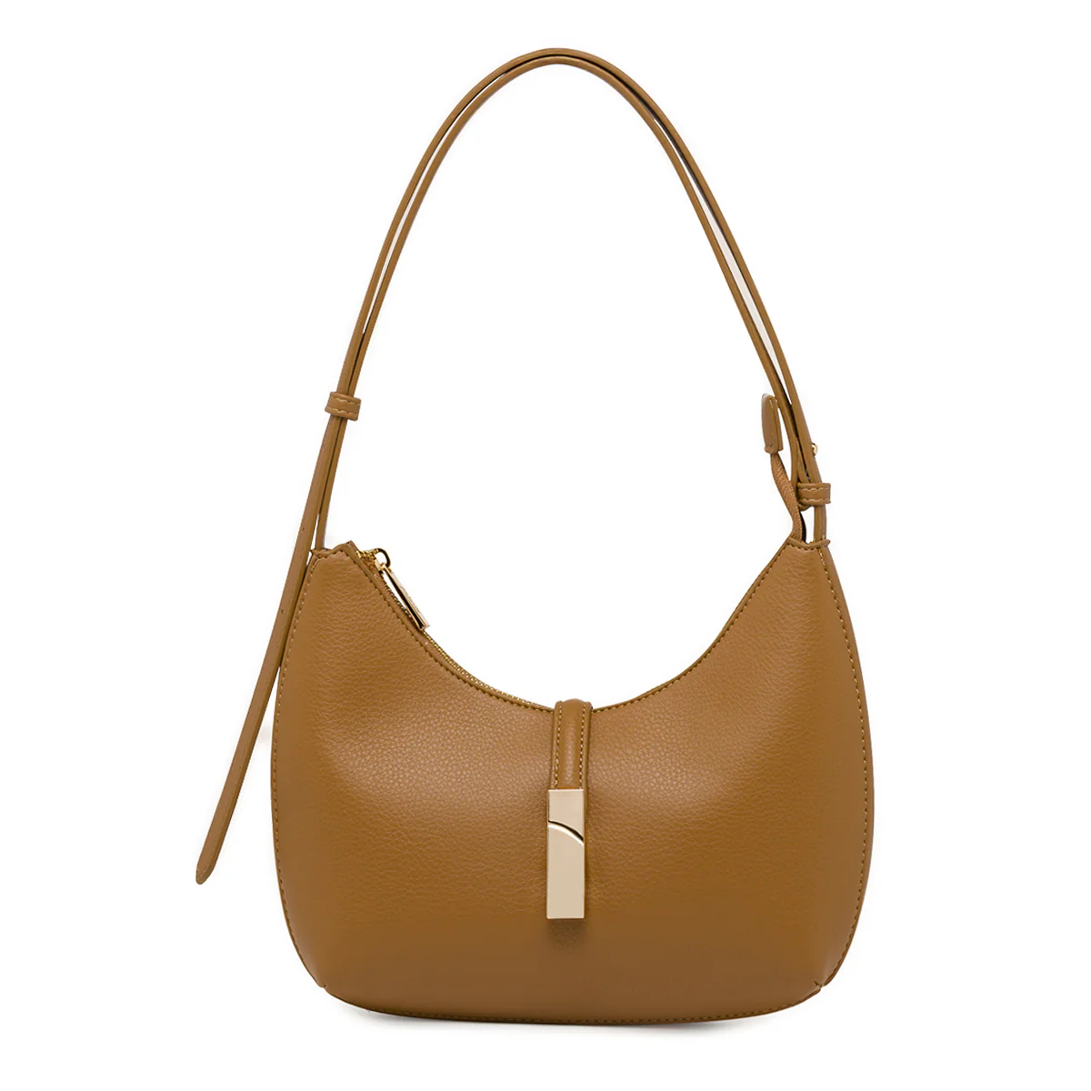 Borsa a spalla da Donna marrone con dettagli metallici Lora Ferres - Image 3