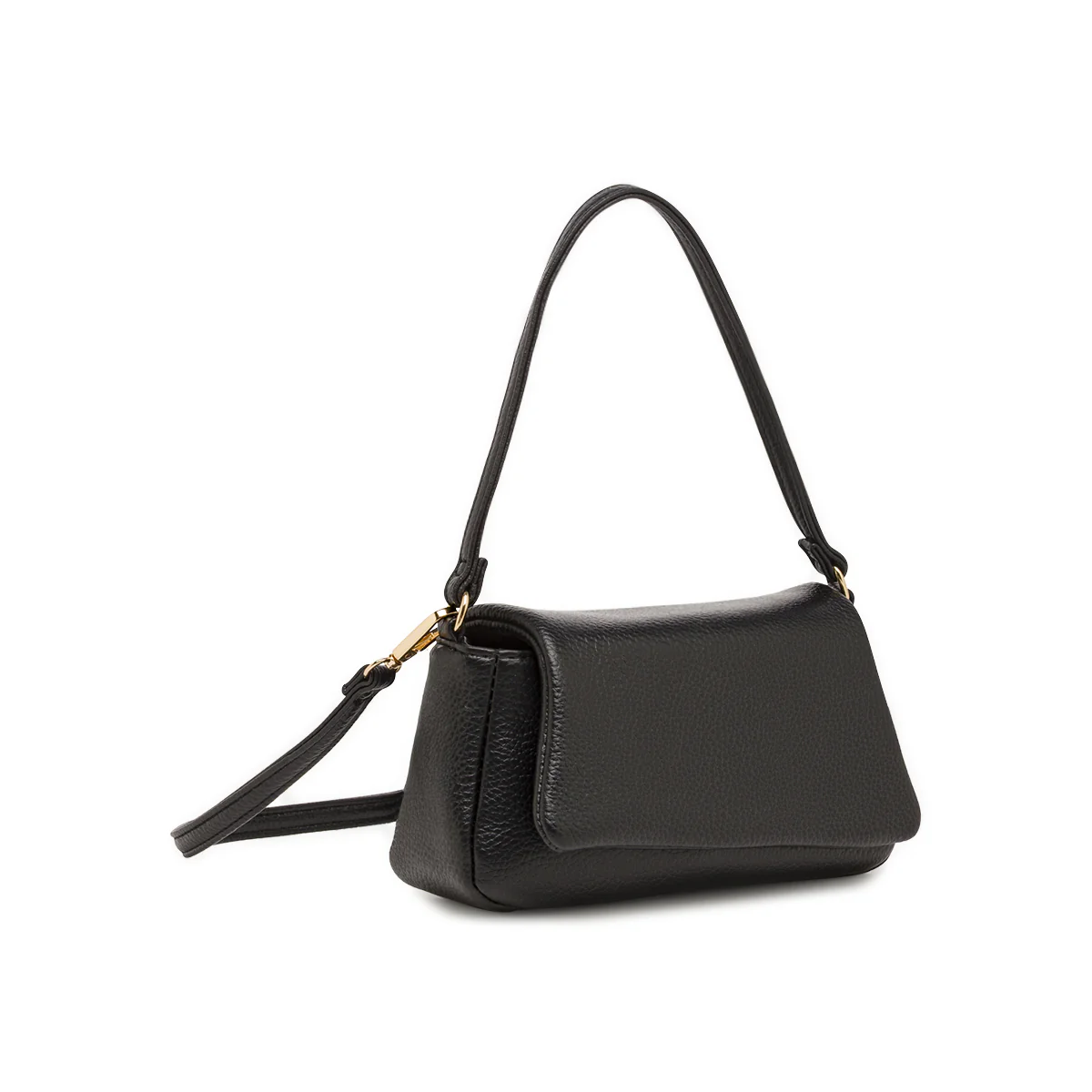 Borsa a spalla da Donna nera con patta e tracolla Lora Ferres - Image 2