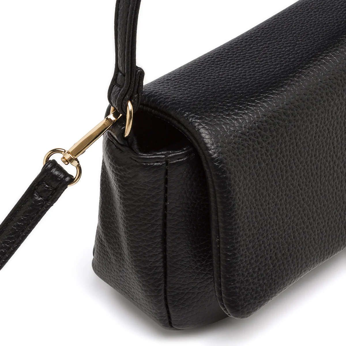 Borsa a spalla da Donna nera con patta e tracolla Lora Ferres - Image 3