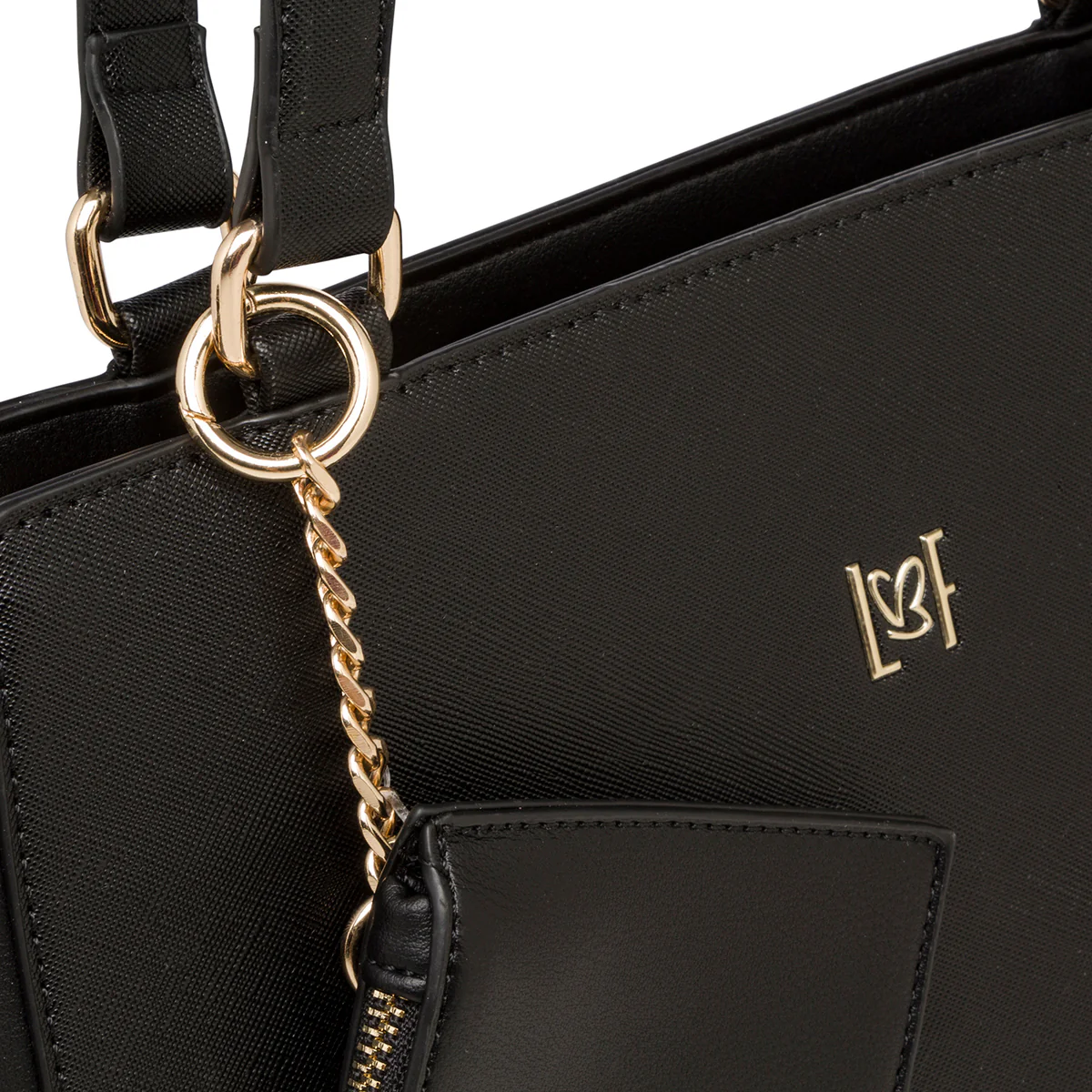 Borsa a spalla da donna nera con portamonete Lora Ferres - Image 3