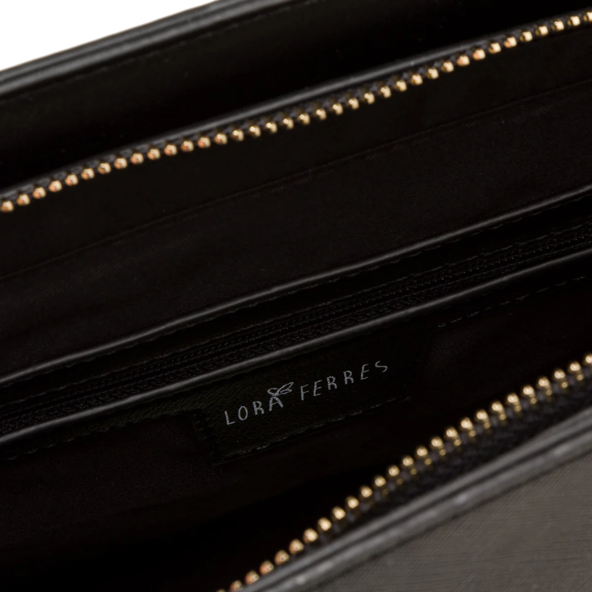 Borsa a spalla da donna nera con portamonete Lora Ferres - Image 6