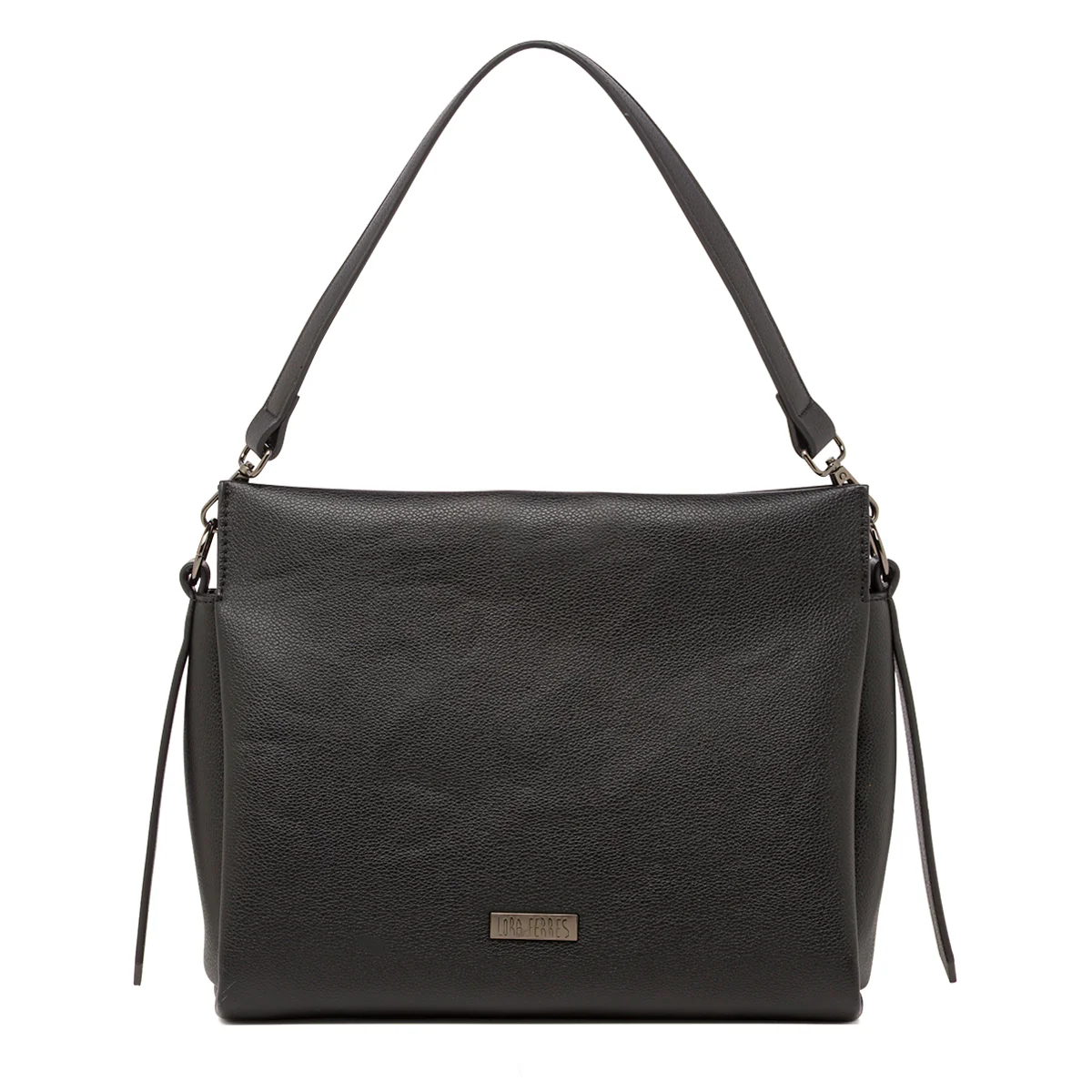 Borsa a Spalla da Donna Nera con Tracolla Regolabile Lora Ferres