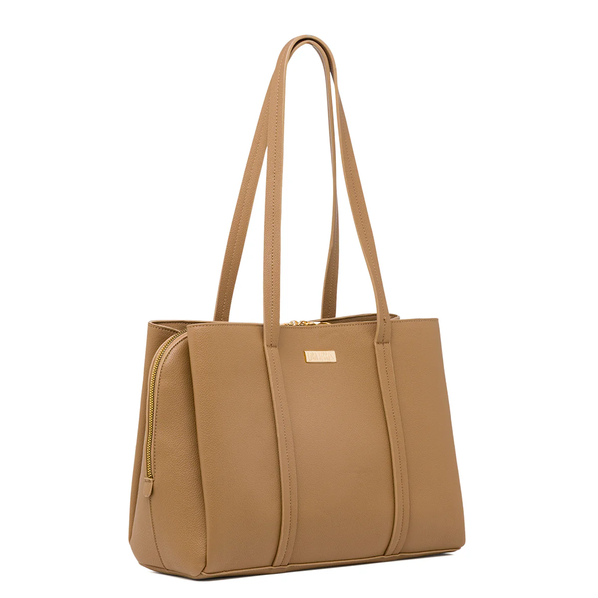 Borsa a Spalla da Donna Taupe  con Doppio Manico Lora Ferres - Image 2