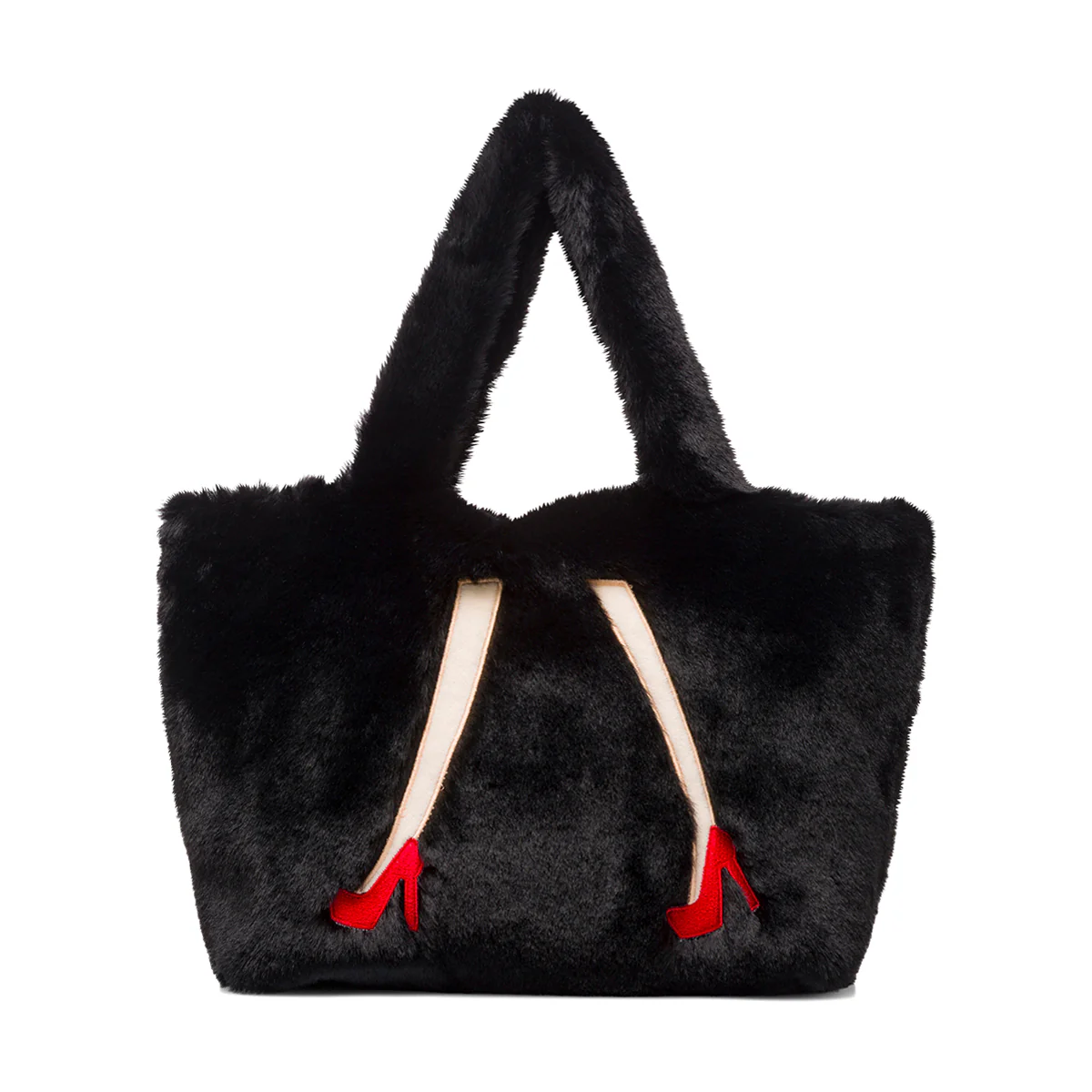 Borsa a Spalla in Pelliccia sintetica con dettaglio Gambe Swish Jeans