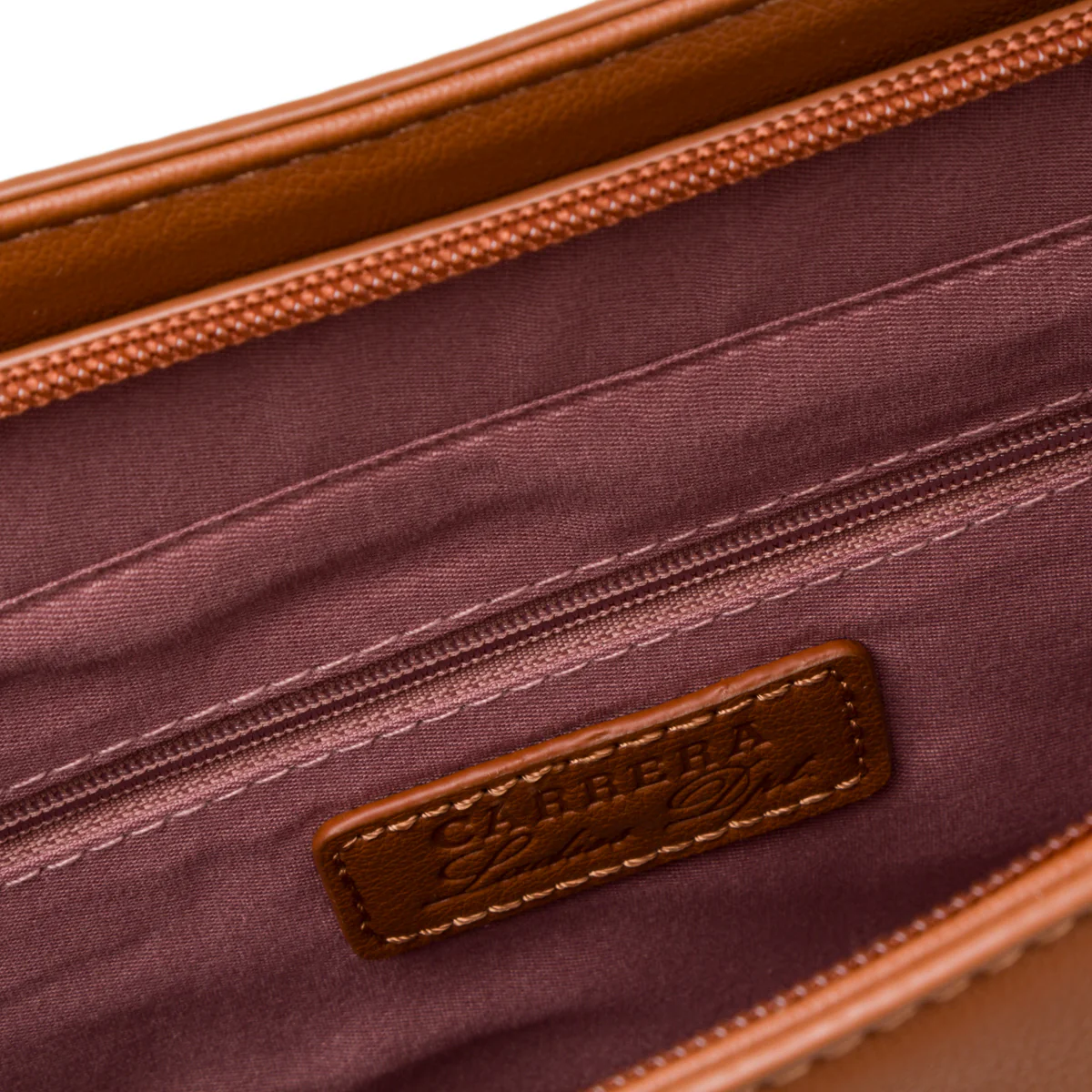 Borsa a spalla marrone da donna con borchiette Carriera Allie - Image 5