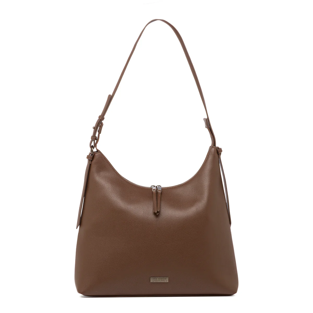 Borsa a spalla marrone da Donna con chiusura zip Lora Ferres