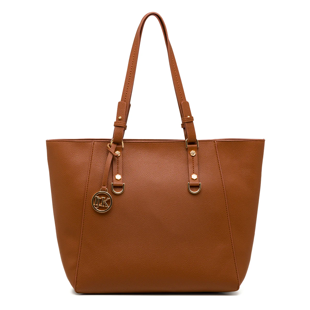 Borsa a spalla marrone da Donna con logo pendente dorato Lumberjack - Image 2