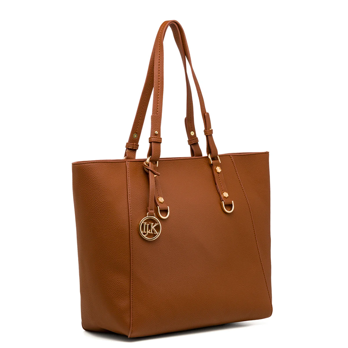 Borsa a spalla marrone da Donna con logo pendente dorato Lumberjack - Image 5