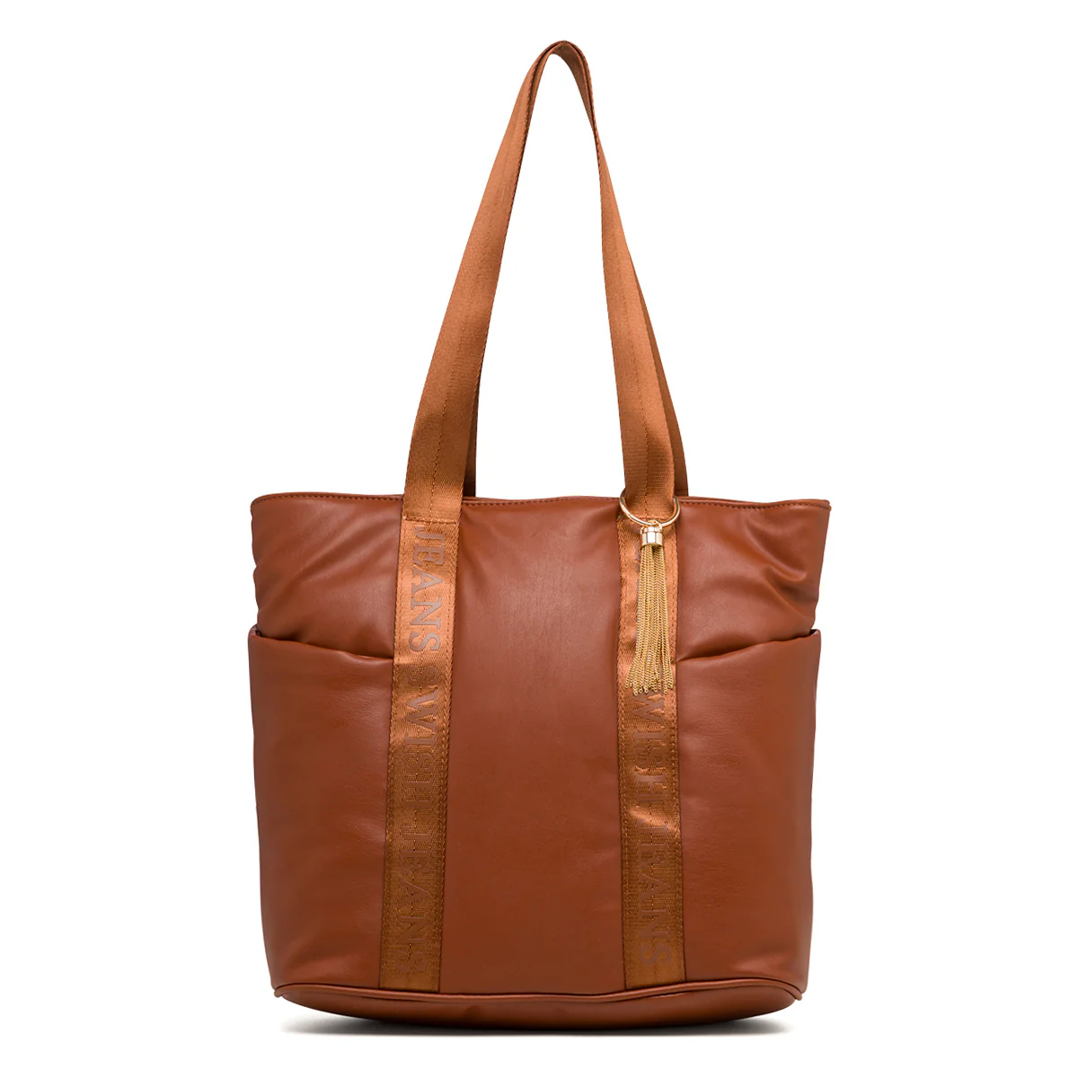 Borsa a spalla marrone da donna con tasche laterali Swish Jeans