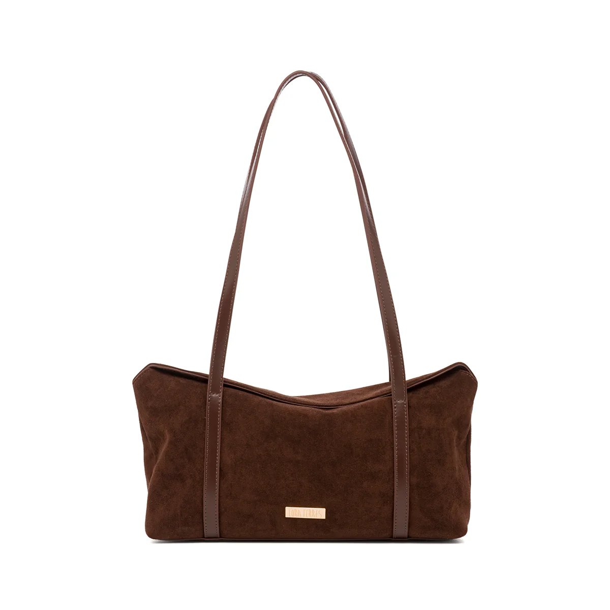 Borsa a spalla marrone da Donna in camoscio Lora Ferres - Image 3