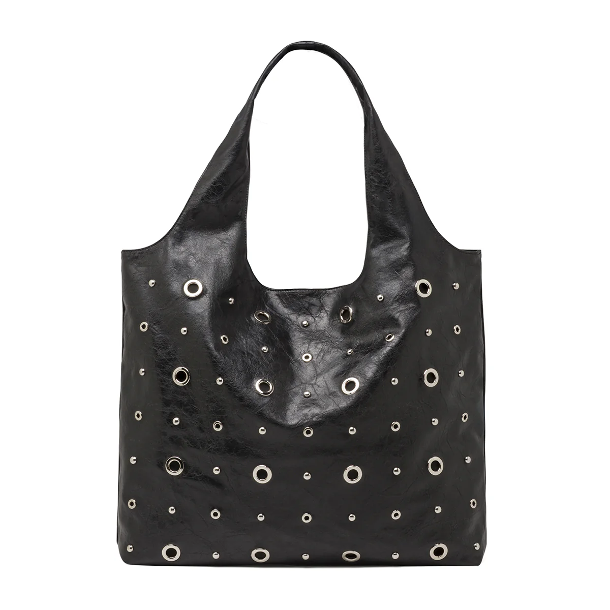 Borsa a spalla nera da Donna con borchie e occhielli Lora Ferres - Image 2