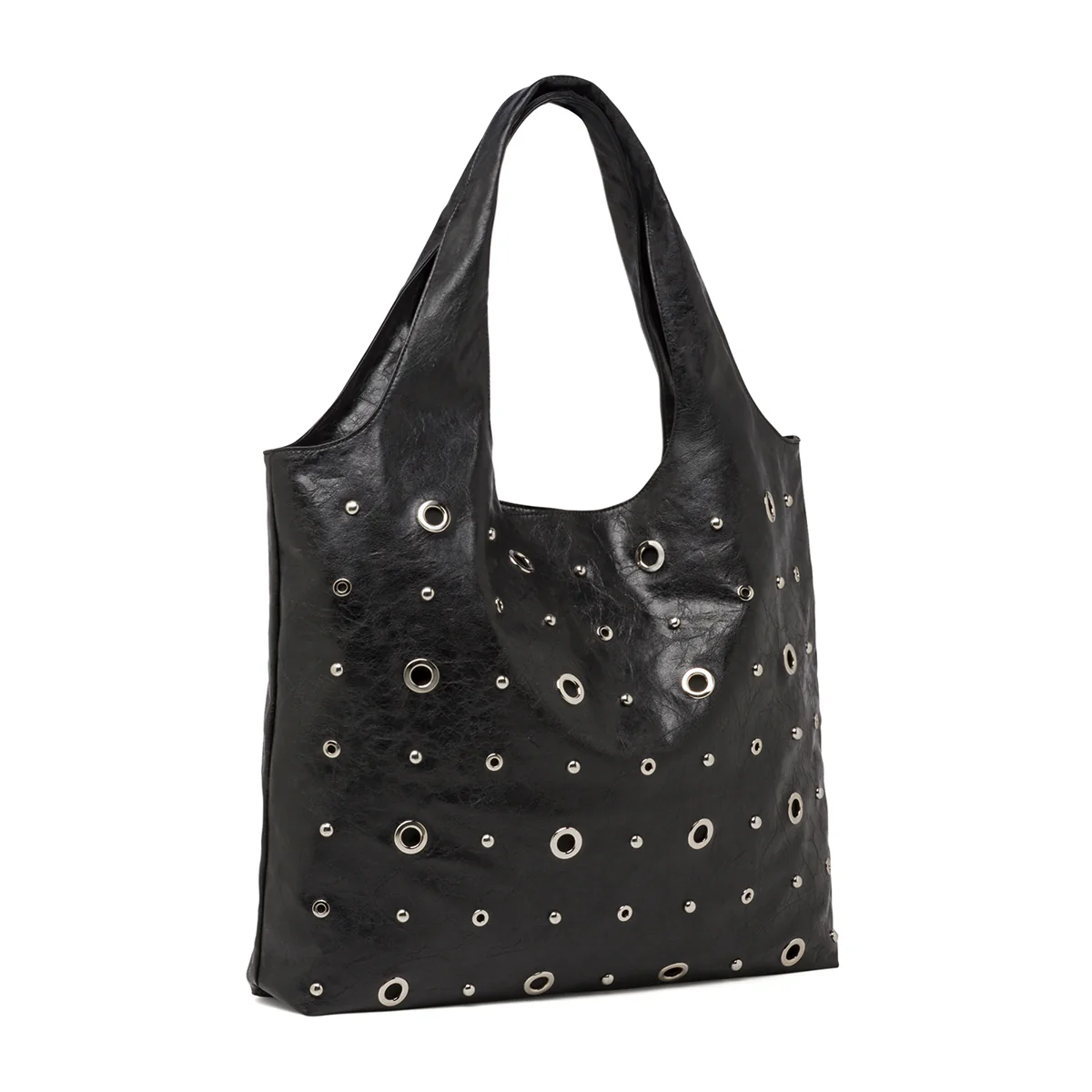 Borsa a spalla nera da Donna con borchie e occhielli Lora Ferres - Image 3