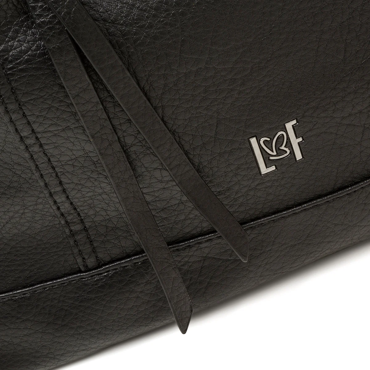 Borsa a spalla nera da donna con chiusura a zip Lora Ferres - Image 3
