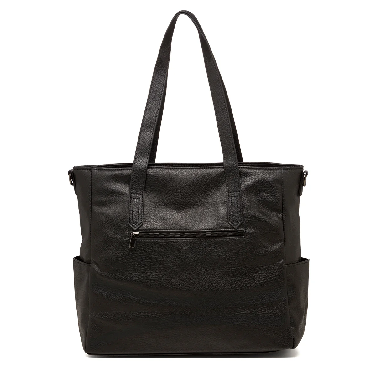 Borsa a spalla nera da donna con chiusura a zip Lora Ferres - Image 2