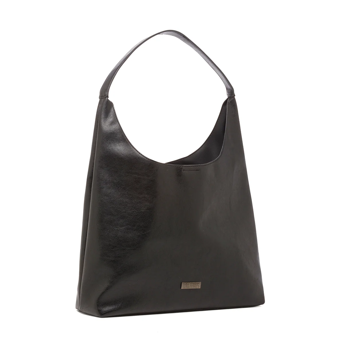Borsa a spalla nera da Donna con chiusura bottone Lora Ferres - Image 2