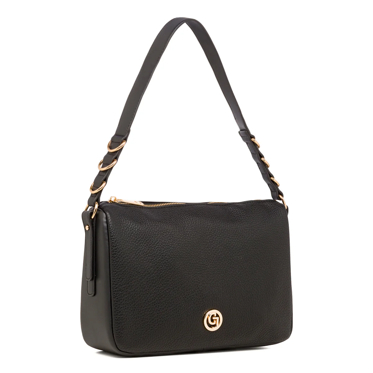 Borsa a spalla nera da donna con dettagli in metallo Carrera Jeans - Image 2