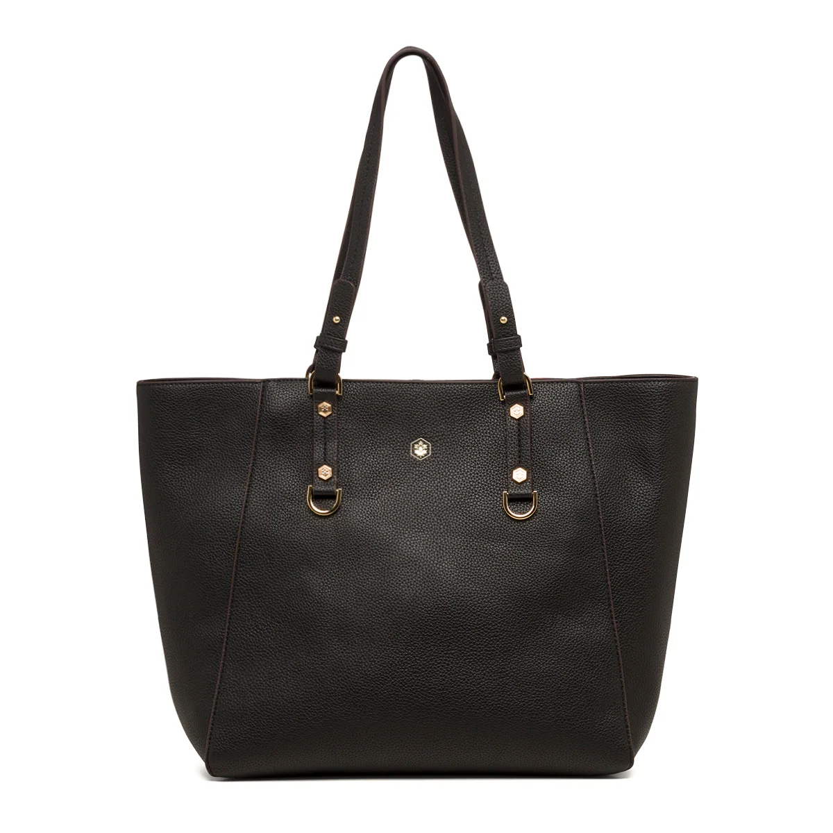Borsa a spalla nera da donna con dettagli in oro Lumberjack Diana