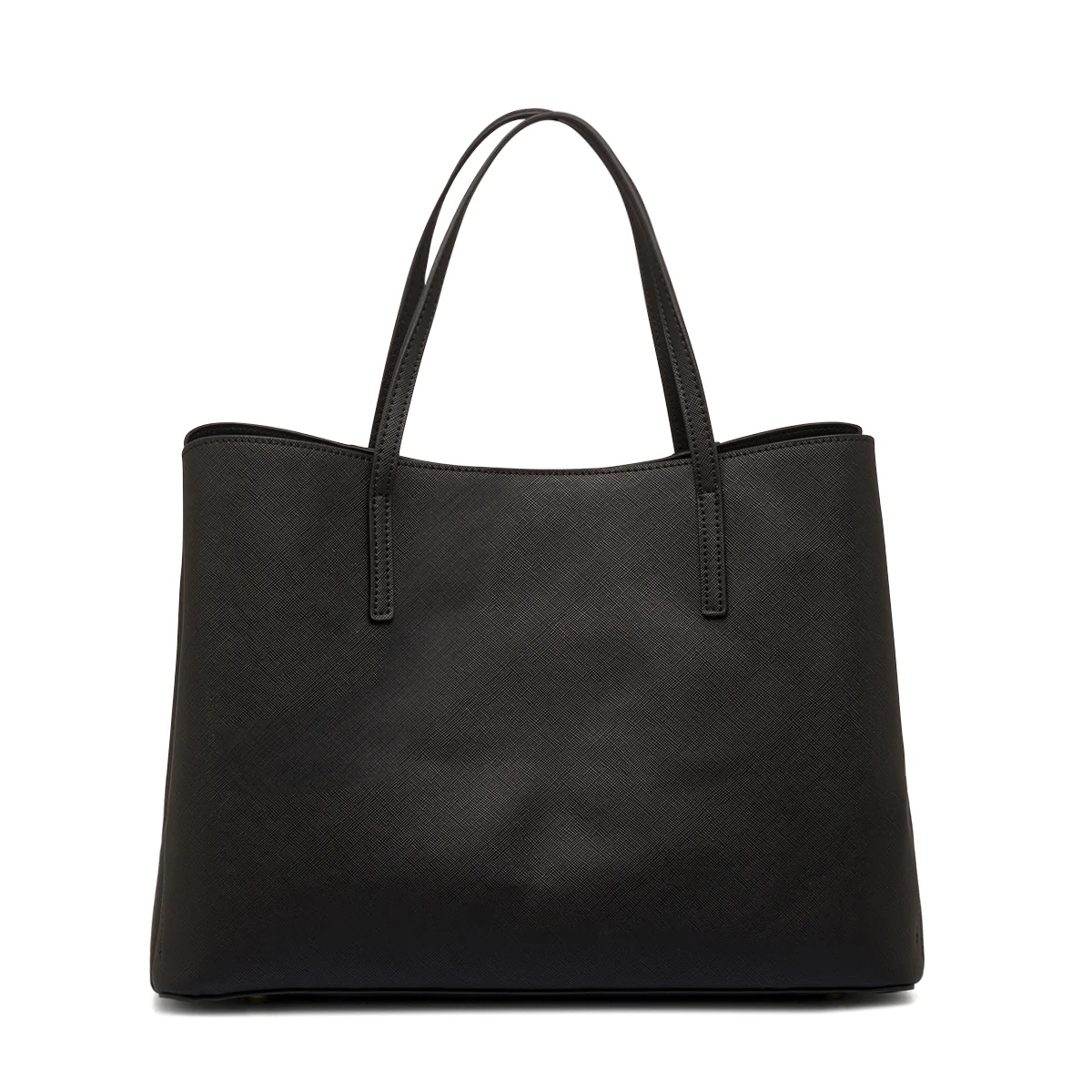Borsa a spalla nera da Donna con inserti e logo dorati Lora Ferres - Image 3