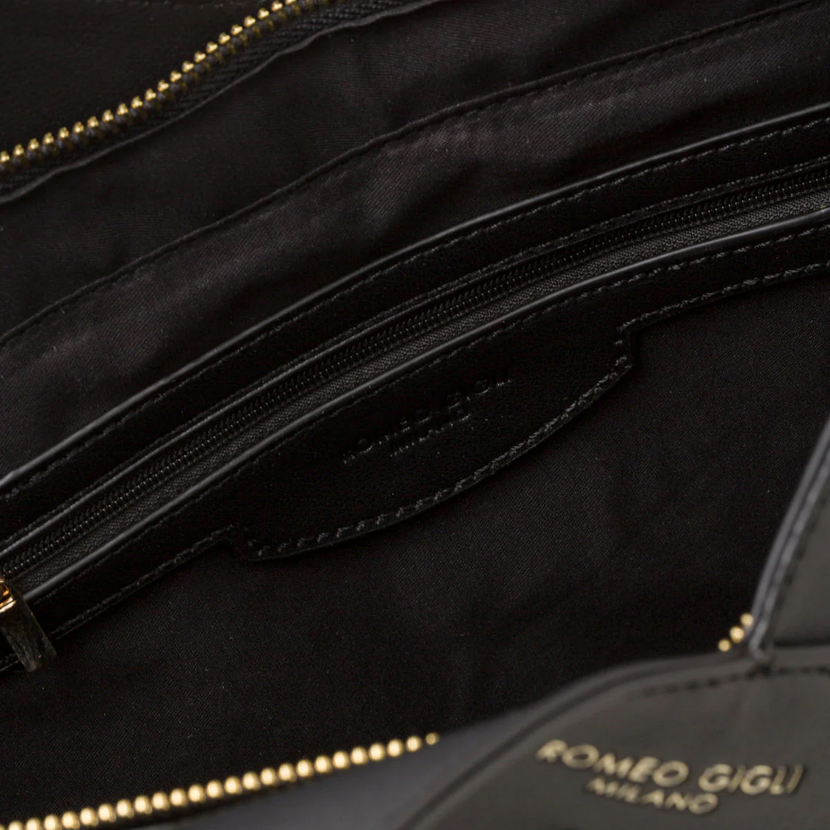 Borsa a spalla nera da donna con intrecci Romeo Gigli Milano Debra - Image 6