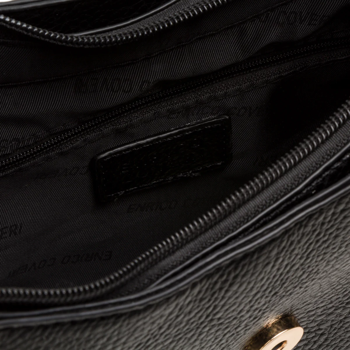 Borsa a spalla nera da donna con logo Enrico Coveri - Image 5